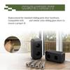 Screw-Mount Sliding Door Stop Parts, Black Plastic Replacement Bumper Cap for Closing Area Repair, Home Care, and Contact Control, 2 Set