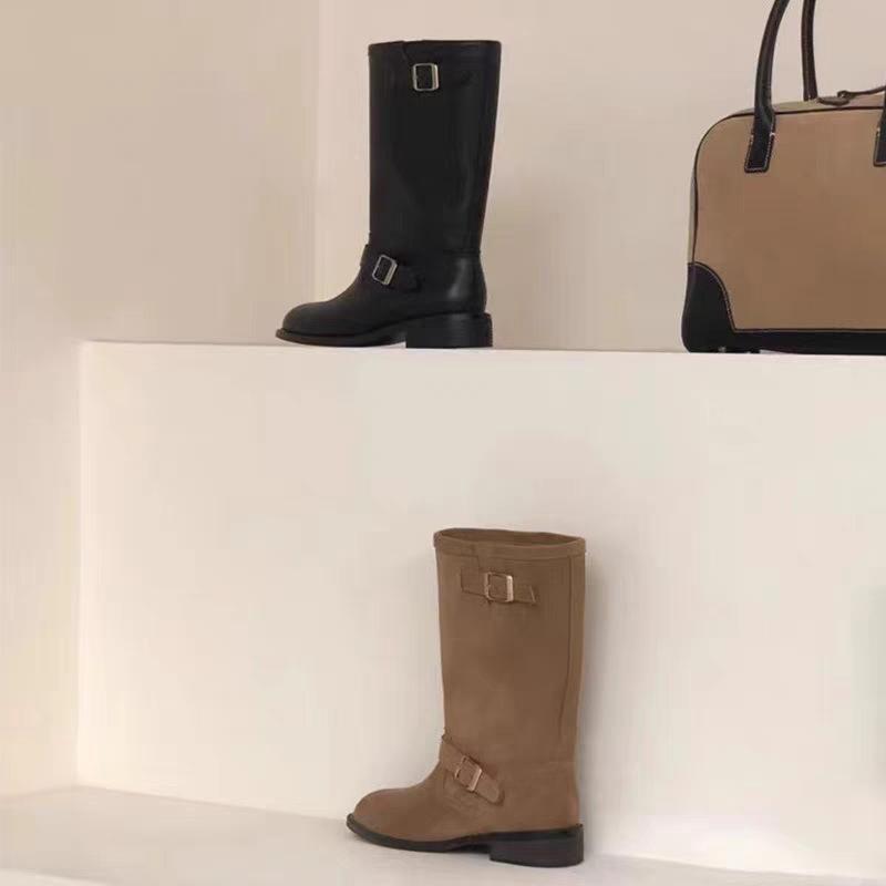 Medium Boots Children's Summer New Round Head Retro Knight Boots 2024 New Korean Version of Western Cowboy Boots Versatile