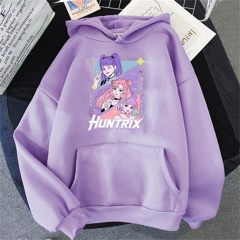 KPop Demon Hunters Printed Hoodie Autumn Winter Fashionable Men's Women's Warm Versatile Hoodie