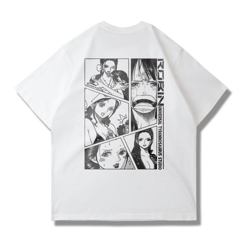 One Piece Grafisch T-shirt Luffy ACE Anime Tee Heren 2026 Zomer Mode Oversized Straat Casual Y2K Tops Streetwear Kleding