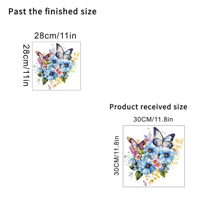 Butterflies Surround Flowers Toilet Sticker Home Decoration Toilet Lid Wc Universal Waterproof Decals Bathroom Accessories