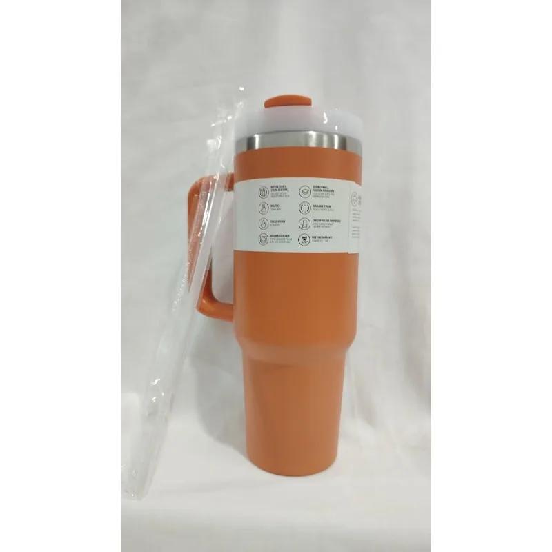 40oz Large Capacity Stainless Steel Travel Mug with Handle & Straw Lid | Office & Travel Essential | Leakproof Insulated Cup