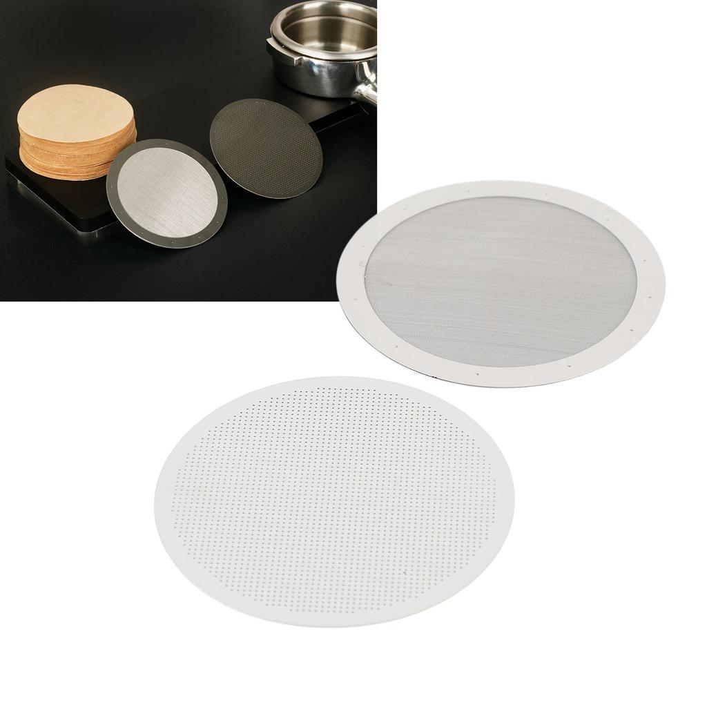 Disk Coffee Filter 2.4 Inch Stainless Steel Reusable French Press Coffee Maker Metal Filter Mesh for Replacement