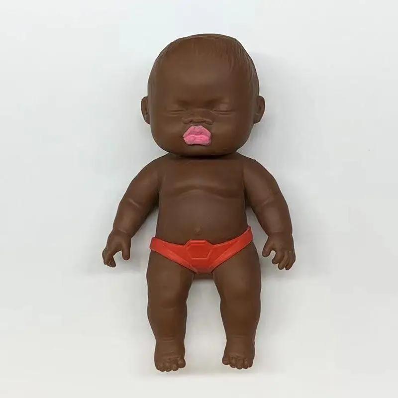 

Black Doll Pinch Fun Squishy Soft Human Doll Slowly Rebound Stress Relieving Toy Adult Children Stress Relieving For Home Gift Presents
