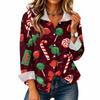 Women's Fashion Hooded Long Sleeve Printed Shirt Top