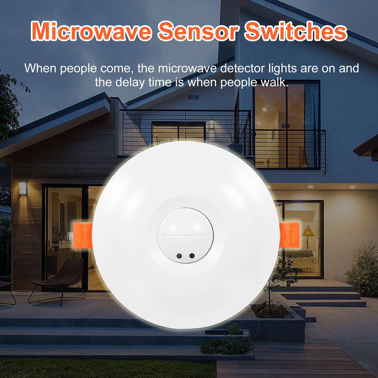 

Microwave Radar Sensor Microwave Ceiling Motion Sensor Ceiling Mount 360 Degree Sensor Switch Ceiling Mount Motion белый