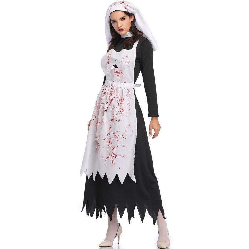 Halloween Horror Nun Costumes, Vampire Nuns, Cosplay Uniforms, Masquerade Costumes