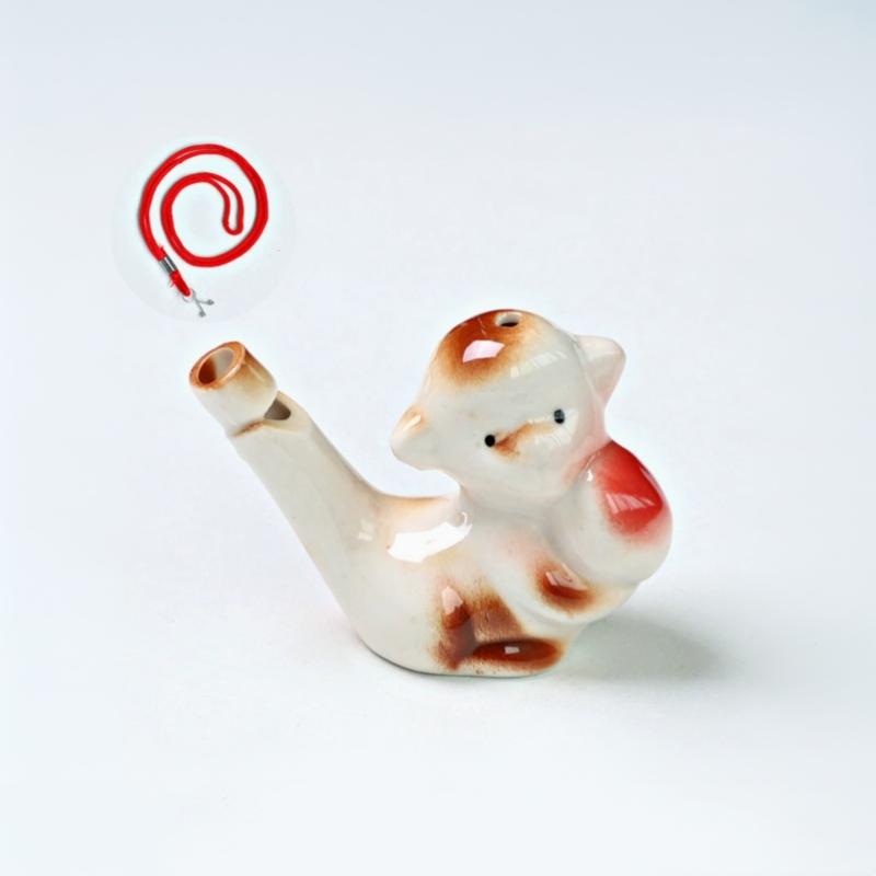 1Pcs Early Learning Bath Noise Maker Bird Whistle Water Musical Ceramic Colorful Animal Shape Water Whistles Party Favor