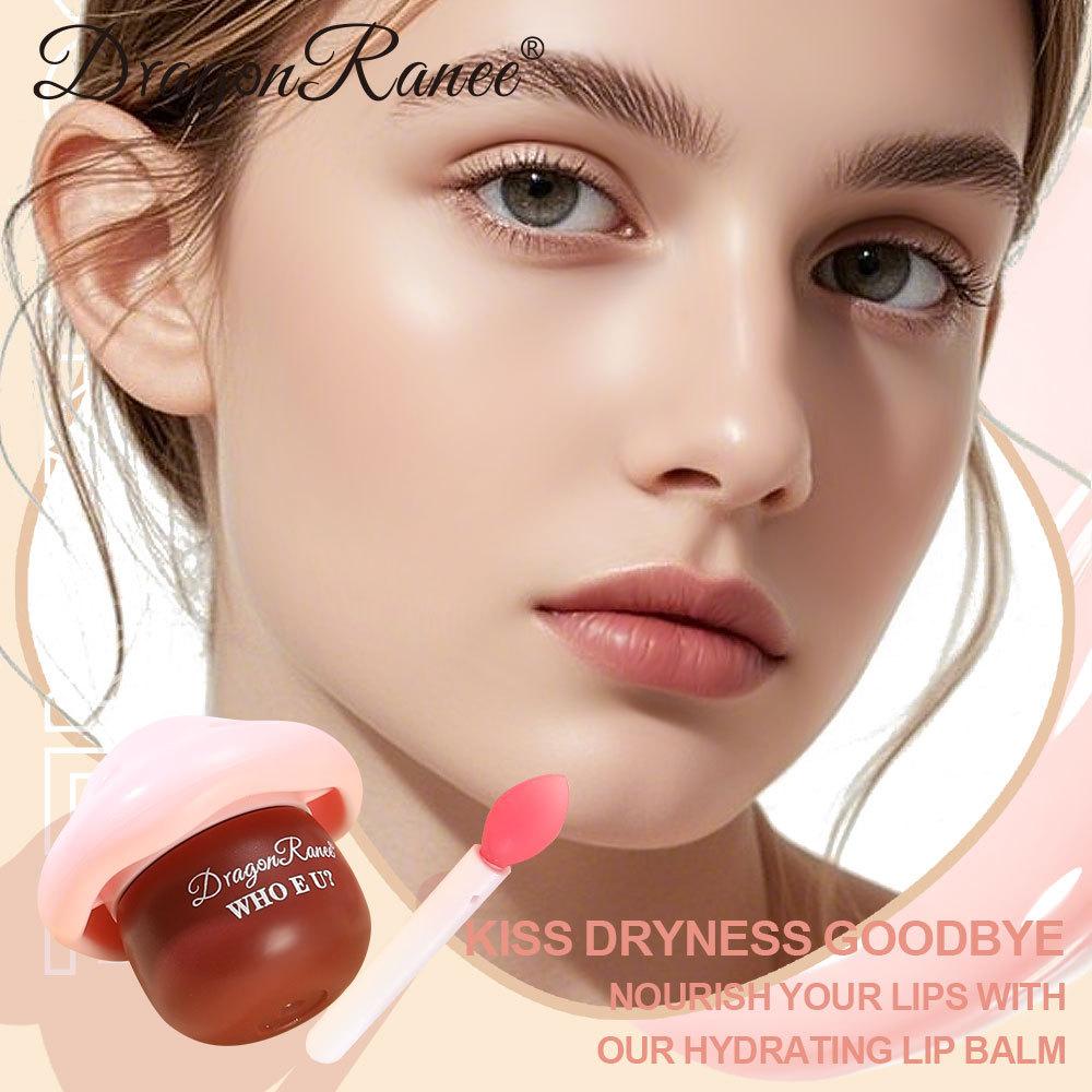 Nourishing Mushroom Lip Balm for Women Nourishing Pink Lip Balm Lip Jelly Mushroom Cute Colored Fruit Lip Balm