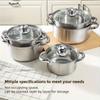 10-piece Stainless Steel Cookware Set, Suitable for Induction Cooktops, Ideal for Outdoor, Dormitory, Camping Use