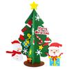 3D Fabric Christmas Tree Desktop Decors Handcrafted Holiday Centerpieces Ornaments Set For Home Office Festives Display