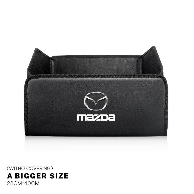 Boîte Organisateur Pliante pour Coffre de Voiture Valise en Cuir Bacs de Rangement Pour Mazda 2 3 6 5 Atenza CX3 CX5 MX5 CX7 Axela CX30 CX90 CX60 CX50