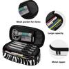 Pencil Case Organized Storage 300D Polyester Zipper Closure with Mesh Pocket Removable Divider and Pen Slots for Daily School Use