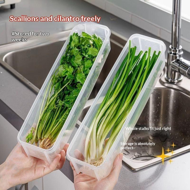 Rectangular Plastic Food Storage Boxes For Fresh Food Noodles Fruits Fridge Kitchen Home Use
