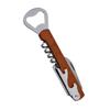 Wood Handle Wine Bottle Corkscrew with Beer Cap Openers for Waiters Bartenders