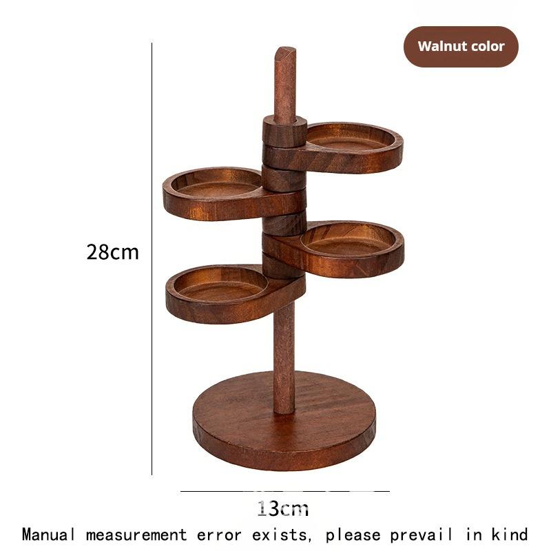 1pcs Wooden Storage Rack Key Holder Solid Wood Tabletop Decorative Storage Can Hold Jewelry Creative Decorative Items