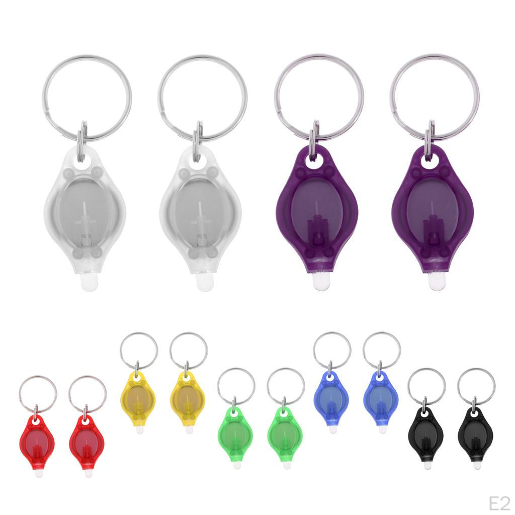 1 Piece Outdoor Mini Size Led Flashlight UV Torch Handheld Night Keychain Ring