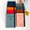 Women Men  Vintage Business Passport Covers Holder Multi-Function ID Bank Card PU Leather Wallet Case Travel Accessories