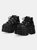 Women Gothic Metal Small Man Functional Wind High Top Millennium Spice Muffin Leather Lace-up Big Head Platform Shoes 10cm