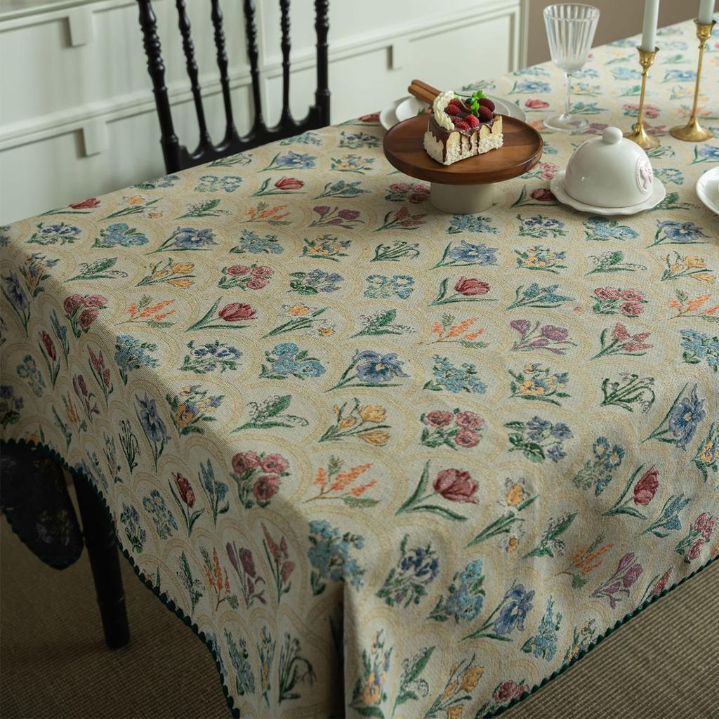 Kitchen Dining Table Cotton Linen Rectangle Table Cloth