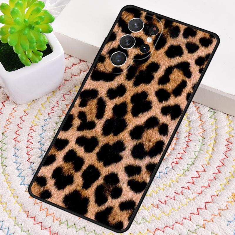Leoparden-Tierdruck Silikon-Handyhülle Für Samsung Galaxy note 10 pro S26 S25 S24 S23 S22 S21 Plus S25Ultra Capa Cover