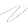 Goods 18K Yellow Gold Curb Chain for Men and with Clasp [Happy Shop] Necklace, 45cm, Double-Sided, Thin, 1.2mm Wide, Women,