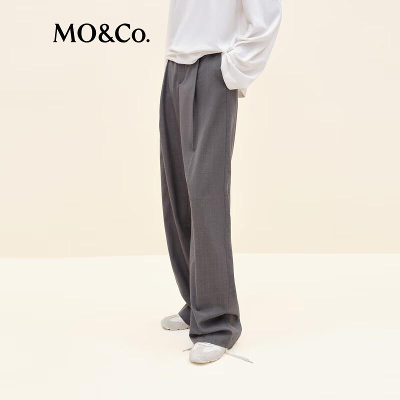 MO&Co. C+ Series High-Waist Acetate Wool Wide-Leg Trousers