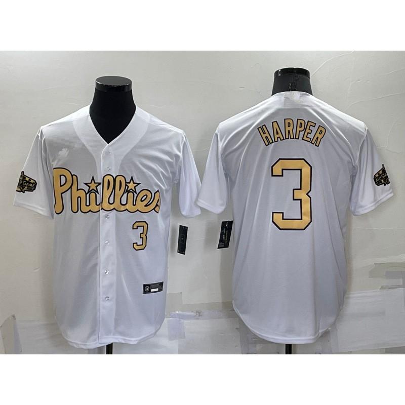 Philadelphia Phillies 3 Elite Fan Baseball Jersey Unisex Cotton Stitched Sport Top Wear