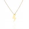 Gold 925 Necklace Lightning Bolt