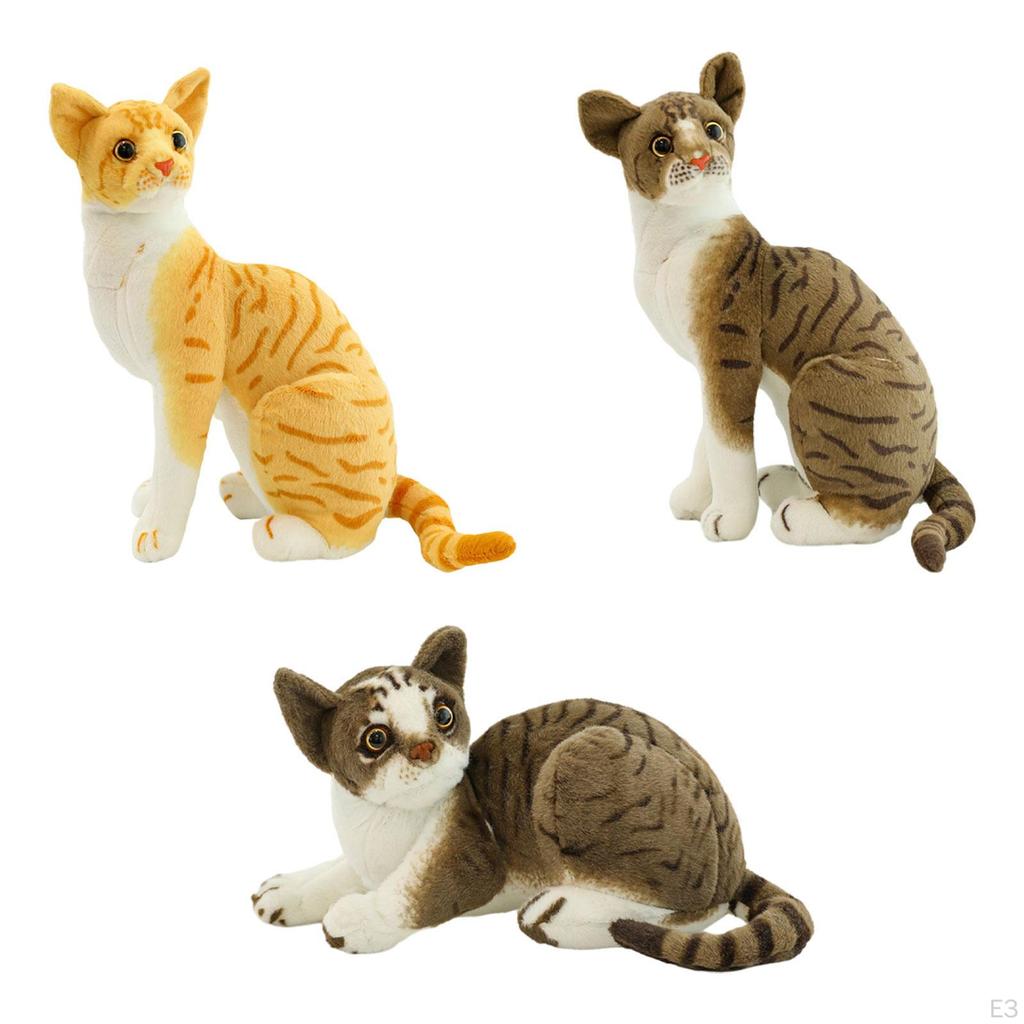 Stuffed Animal Toys Cute Cats Doll Comfortable Birthday Gifts Animals Pillow Lifelike Cat for