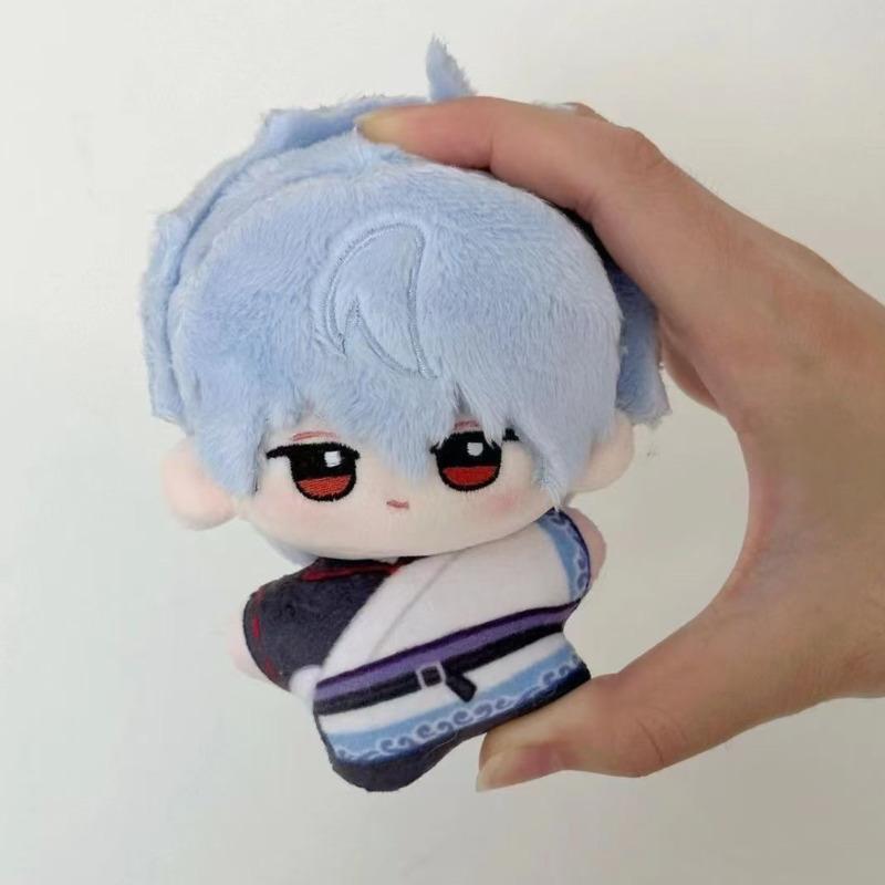 Anime Plushie Sakata Gintoki Doll 10Cm Cute Okita Sougo Doll Pendant Kagura Keychain With Headgear Anime Merchandise Gift