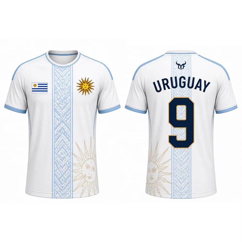 Uruguay Flag Pattern Soccer T Shirt Gaucho Lighthouse Print Family Edition Kids Adults Tee Sports Top Breathable Training Shirt