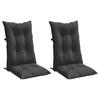 High Back Seat Cushions 2 Pcs Anthracite Melange 120 X 50 X 7 Cm Fabric