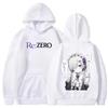Unisex 2026 Re:Zero Ram Speech Portrait Manga Art Graphic Long Sleeve Anime Loose Harajuku Streetwear Hoodie