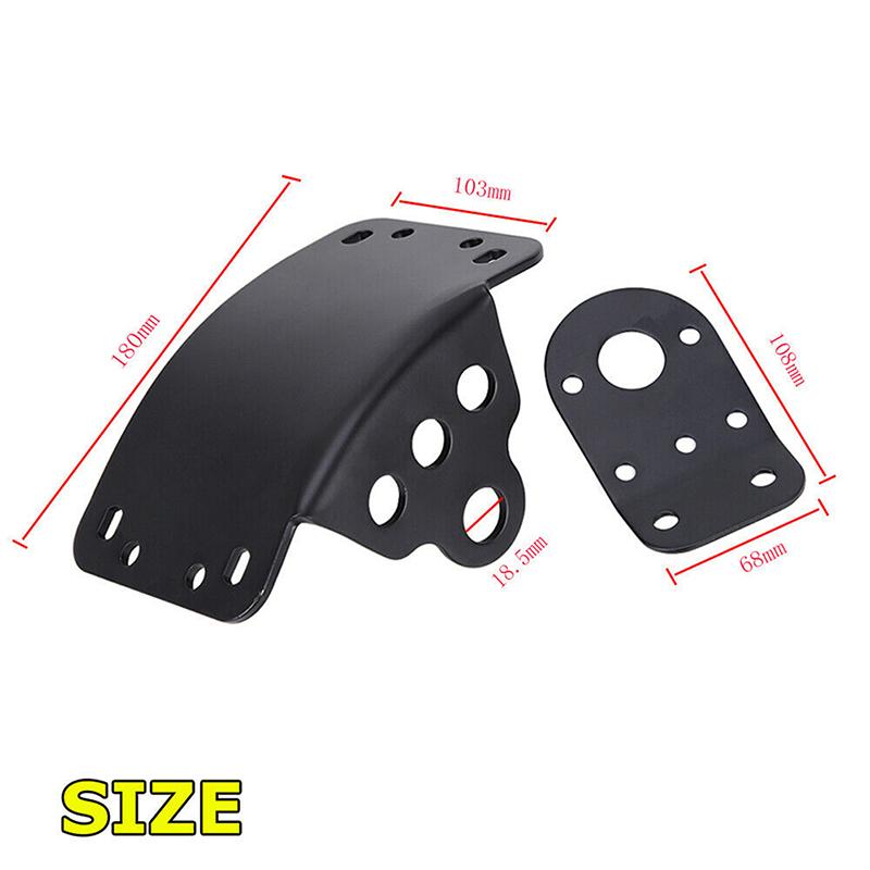 Matte Black Retro Motorcycle License Plate Frame Motorcycle License Plate Bracket Side Mounted Taillight Bracket