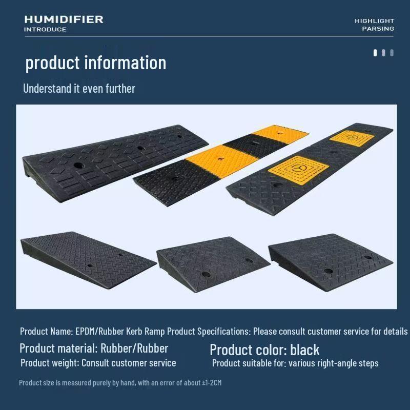 Heavy-Duty Electric Vehicle Curb Ramp Mat