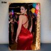 Metal Wall Poster Red Dress Print Club