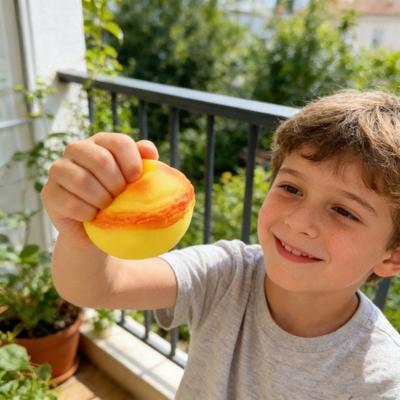 Simulation Egg Tart Squeeze Toy Slow Rising Egg Tart Stress Ball Toy Decompression Realistic Food Fidget Sensory Toy