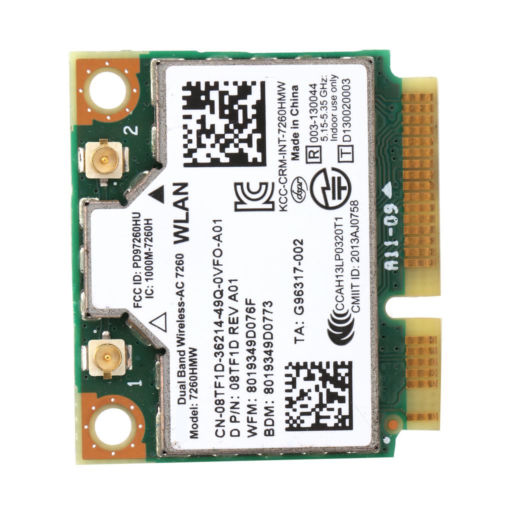 Mini PCIE Wireless Wifi Karte Dualband BT 4.0 Netzwerkmodul für Intel 7260 ac Dell 7260HMW