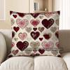 2D Heart Pattern Decorative Throw Pillow Covers Pattern Cushion Cover Suitable For Sofa Bedroom Car Pillow Cover