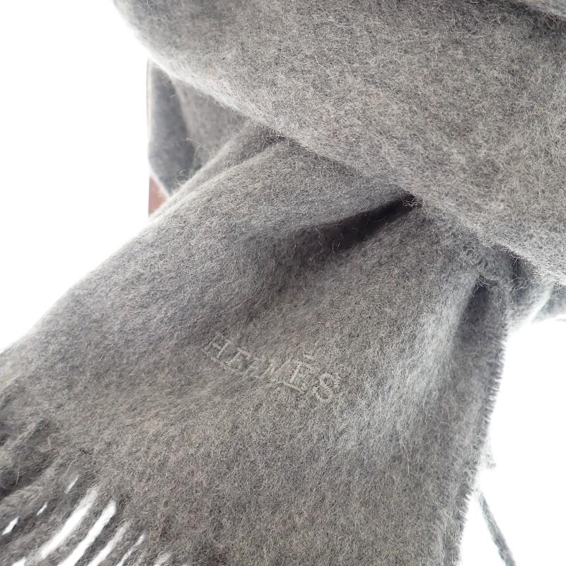 HERMES  H393700T_04  Scarf gray cashmere Women