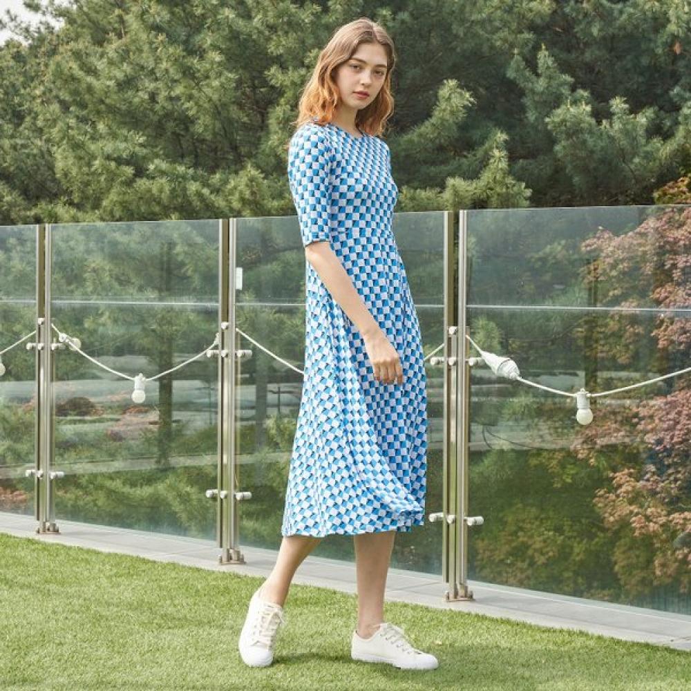 Lipbbam Creora Sienna Rochie Lungă cu Mânecă 3/4 Ldm44db01