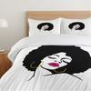 Female Pop Art Three-Piece Quilt Cover Digital Printing Bedding Set Bed Cover