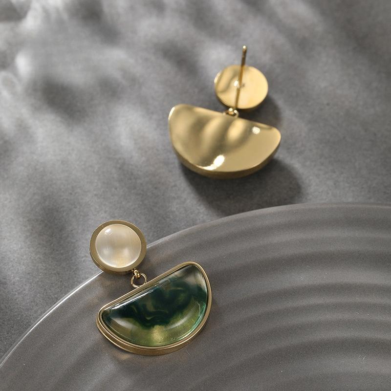 Cercei geometrici retro cu gradient neregulat