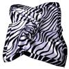 [BYSIFA] Black White Striped Women Small Square Scarf Spring Autumn Professional Silk Scarf Brand Magic Scarves 52*52cm