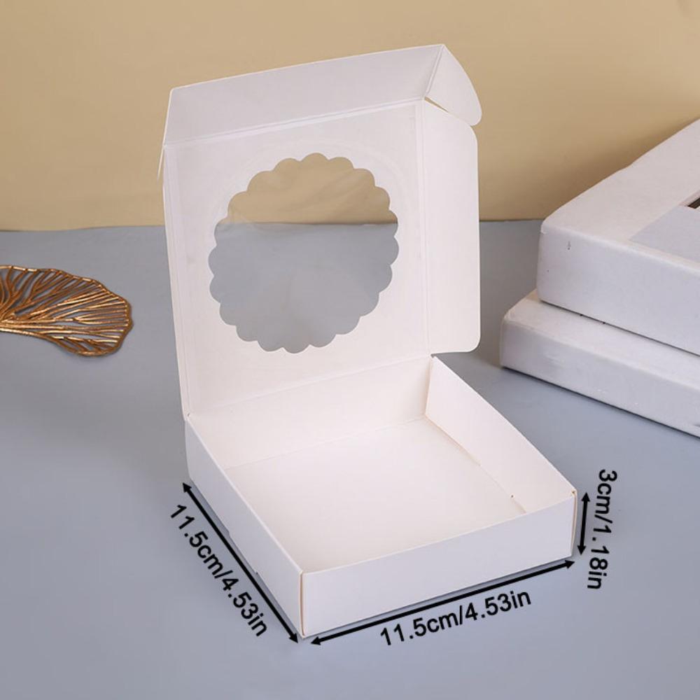 20 Stück Papier-Geschenkschachteln mit Fenster Party-Gastgeschenkschachteln Quadratische Geschenkverpackungsschachtel für Geschenkübergabe-Veranstaltungen Kerze Seife Schmuck Geschenkverpackungsschachtel