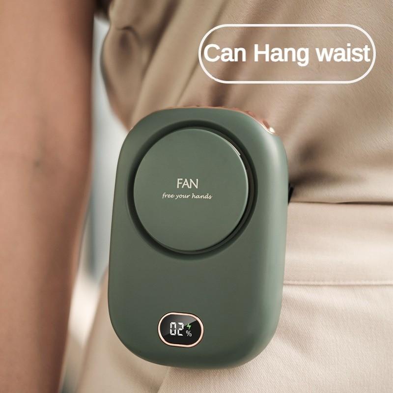 Portable High Wind Hanging Waist Fan USB Charging Mini Fan New Lazy Man Hanging Neck Fan 83*123*43mm