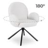 Musso Upholstered Swivel Chair For Living Room, Gray, Modern