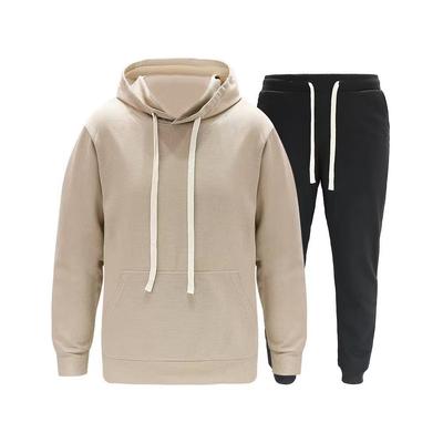 Autumn Long Sleeve Waffle Suit Men's Hooded Casual Sports Long Pants Two-piece Set Winter Trendy Sport Wear Sets