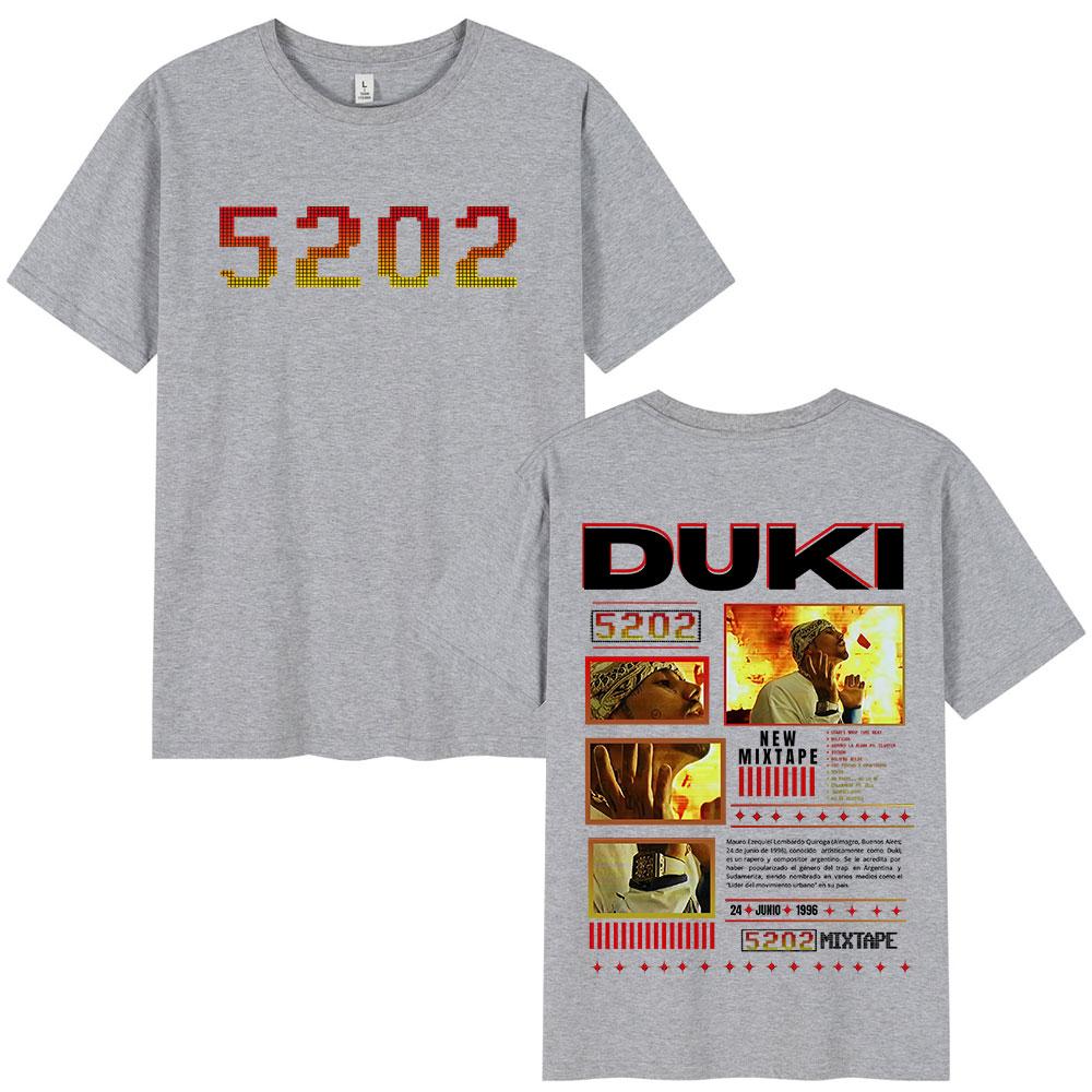 Rapper Duki 5202 MIXTAPE Merch Tshirt Unisexs Women Clothing Cotton Oversized Tshirts Fashion Hip Hop Short Sleeve T Shirts Tops